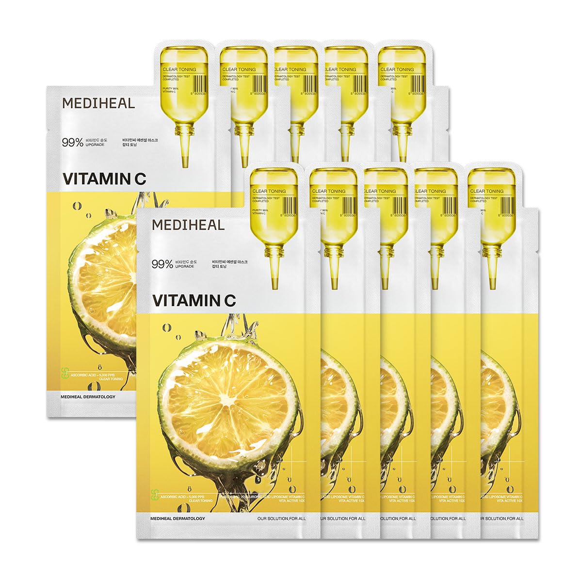 Mediheal Essential Face Mask (Vitamin C) 15Pcs